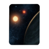 Das künstlerische Konzept illustriert Kepler-16b. Magnet (Vertikal)