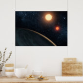 Das künstlerische Konzept illustriert Kepler-16b. Poster (Küche)