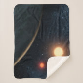 Das künstlerische Konzept illustriert Kepler-16b. Sherpadecke (Vorderseite)