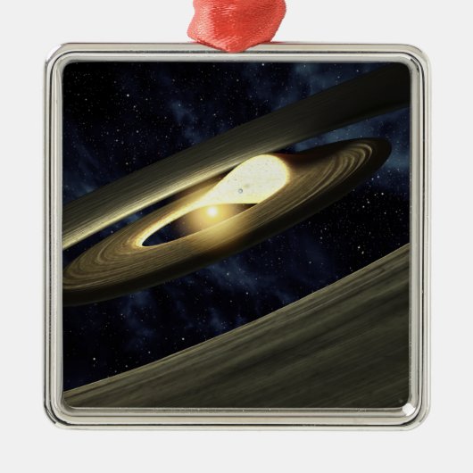 Das künstlerische Konzept zeigt einen Klumpen Mate Ornament Aus Metall (Vorne)