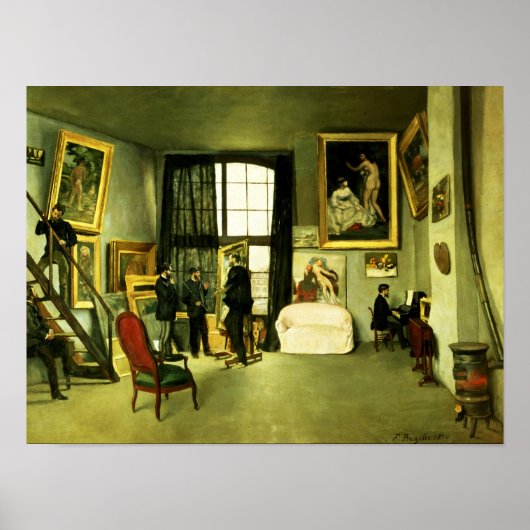 Das Künstlerstudio, 1870 Poster (Vorne)