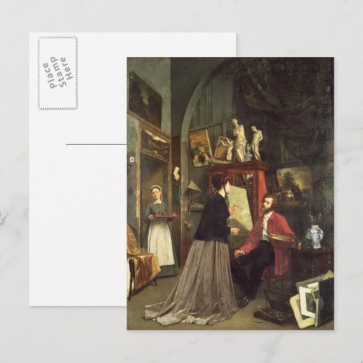 Das Künstlerstudio Postkarte (Vorne/Hinten)