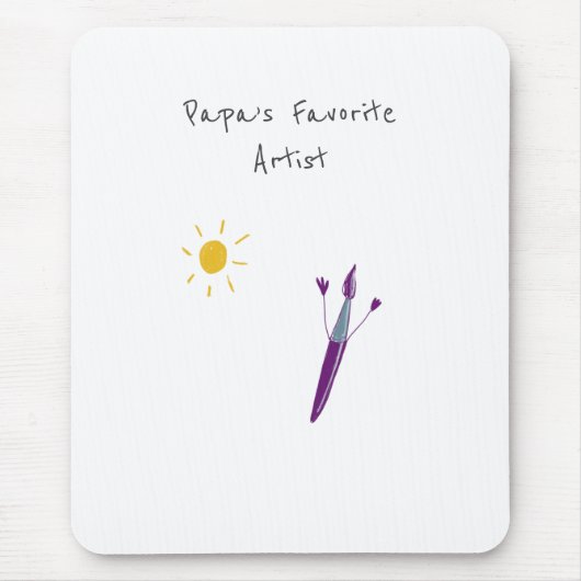 Das Kunstwerk Ihres Kindes auf einem Mousepad (Vorne)