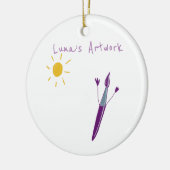 Das Kunstwerk Ihres Kindes auf einem Ornament (Links)