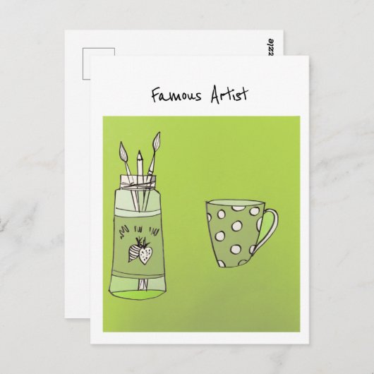 Das Kunstwerk Ihres Kindes auf einer Postkarte (Vorne/Hinten)