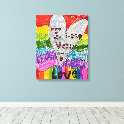 Das Kunstwerk Ihres Kindes ist auf gepackten Leinw Leinwanddruck (Insitu (Holzboden))