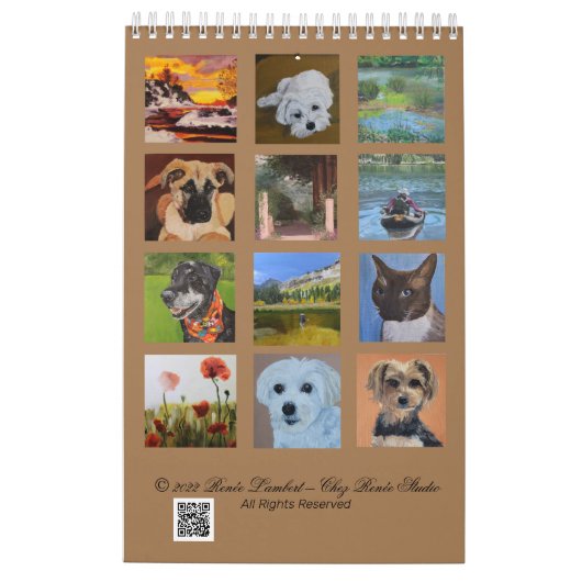 Das Kunstwerk von Renee Lambert - Kalender 2023 (Rückseite)