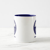Das Kurze Lesen des Buches: Navy Zweifarbige Tasse (Mittel)