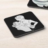 das Kuss-Untersetzer-Set Getränkeuntersetzer (Linke Seite)