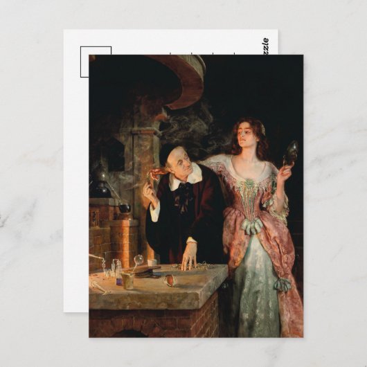 Das Labor | John Collier Postkarte (Vorne/Hinten)