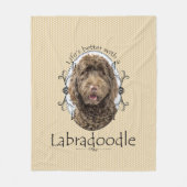 Das Labradoodle des Lebens bessere Fleece-Decke Fleecedecke (Vorderseite)