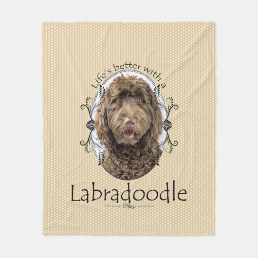 Das Labradoodle des Lebens bessere Fleece-Decke Fleecedecke (Vorderseite)