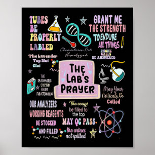 Das Labs Gebet Medizinisches Labor Wissenschaftler Poster