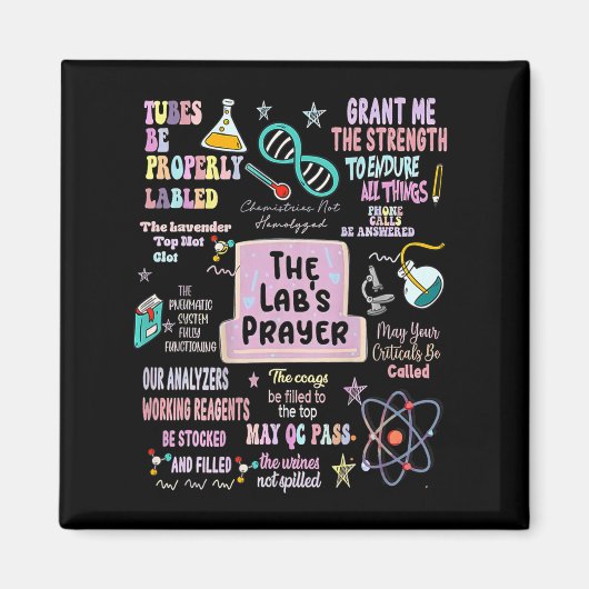 Das Labs Prayer Medical Laboratory Scientist Labor Magnet (Vorne)