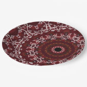 Das Labyrinth der Schriftzüge Pappteller (Schrägansicht)