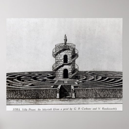 Das Labyrinth der Villa Pisani von Stra Poster (Vorne)
