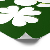 Das Lächeln der grünen und weißen Leaf-Lady ist in Poster (Ecke)