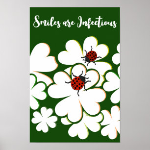 Das Lächeln der grünen und weißen Leaf-Lady ist in Poster