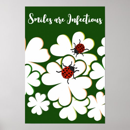 Das Lächeln der grünen und weißen Leaf-Lady ist in Poster (Vorne)