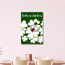 Das Lächeln der grünen und weißen Leaf-Lady ist in Poster