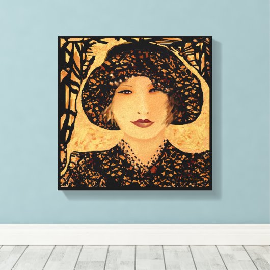 Das Lächeln der Lin Masters in mir Leinwanddruck (Insitu (Holzboden))