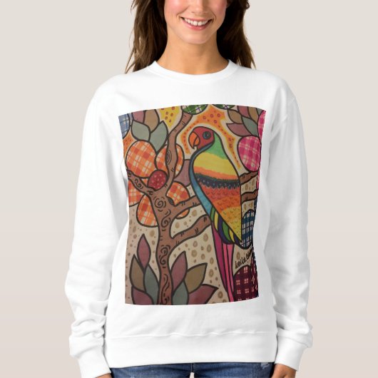 Das Lächeln des Papageien Sweatshirt (Vorderseite)