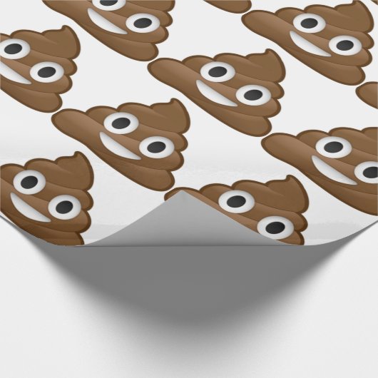 Das Lächeln kacken Emoji Geschenkpapier (Ecke)