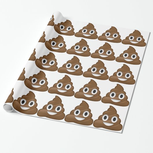 Das Lächeln kacken Emoji Geschenkpapier (Ungerollt)