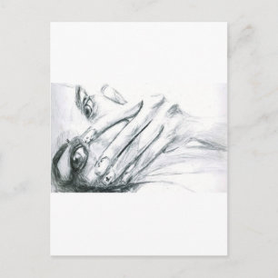 Das Lächeln verbergen Postkarte