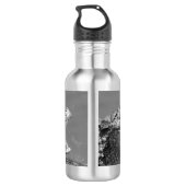 Das lächelnde Krokodil und die Fliegen - Costa Ric Edelstahlflasche (Rückseite)