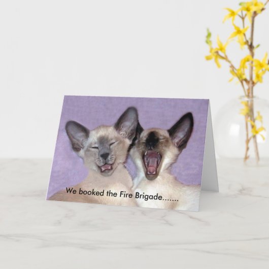 Das Lachen siamesisch Karte (Gelbe Blume)