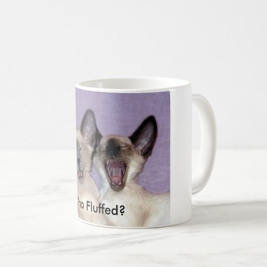 Das Lachen siamesisch "wer" Tasse Fluffed (VorderseiteRechts)