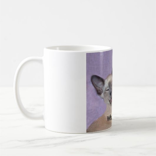 Das Lachen siamesisch "wer" Tasse Fluffed (Links)