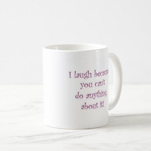 Das Lachen-Tasse einer Schwester Kaffeetasse (VorderseiteRechts)