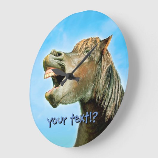 Das lachende Pferd Große Wanduhr (Winkel)