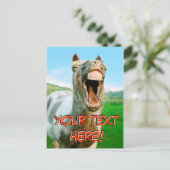 Das lachende Pferd Postkarte (Stehend Vorderseite)