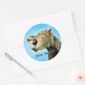 Das lachende Pferd Runder Aufkleber (Umschlag)