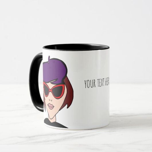 DAS LADY EDITABLE TASSE (Vorderseite Links)