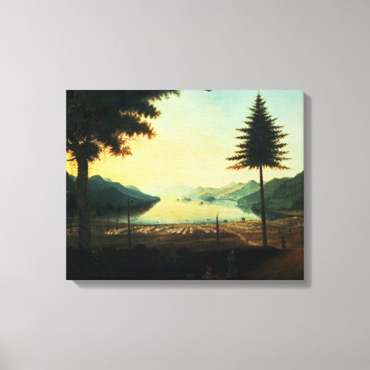 Das Lager am George-See, New York, 1759 (Öl Leinwanddruck (Vorderseite)