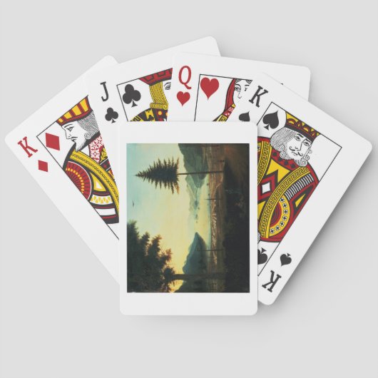 Das Lager am George-See, New York, 1759 (Öl Spielkarten (Rückseite)