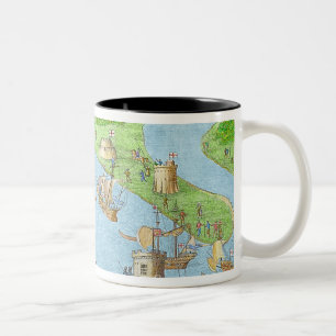 Das Lager der englischen Kräfte Zweifarbige Tasse