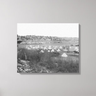 Das Lager des allgemeinen Baches nahe Kiefer Ridge Leinwanddruck