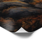 Das Lagerfeuer des Gebirges Grizzly Bären Poster (Ecke)