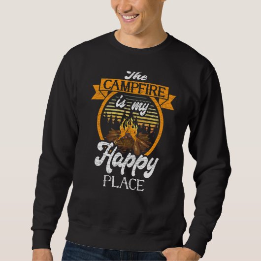 Das Lagerfeuer ist mein Glücksbringer für Camping Sweatshirt (Vorderseite)