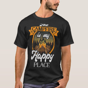 Das Lagerfeuer ist mein Glücksbringer für Camping T-Shirt