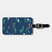 Das Lagoon-Muster des weißen Lotus Alligator Gepäckanhänger (Vorderseite horizontal)