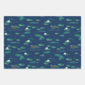 Das Lagoon-Muster des weißen Lotus Alligator Geschenkpapier Set (Vorderseite)