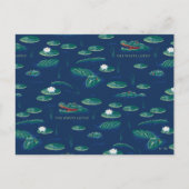 Das Lagoon-Muster des weißen Lotus Alligator Postkarte (Vorderseite)