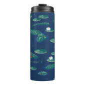 Das Lagoon-Muster des weißen Lotus Alligator Thermosbecher (Vorderseite)