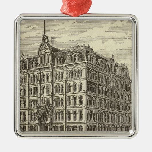 Das lakeside-Gebäude, Chicago Silbernes Ornament (Vorne)